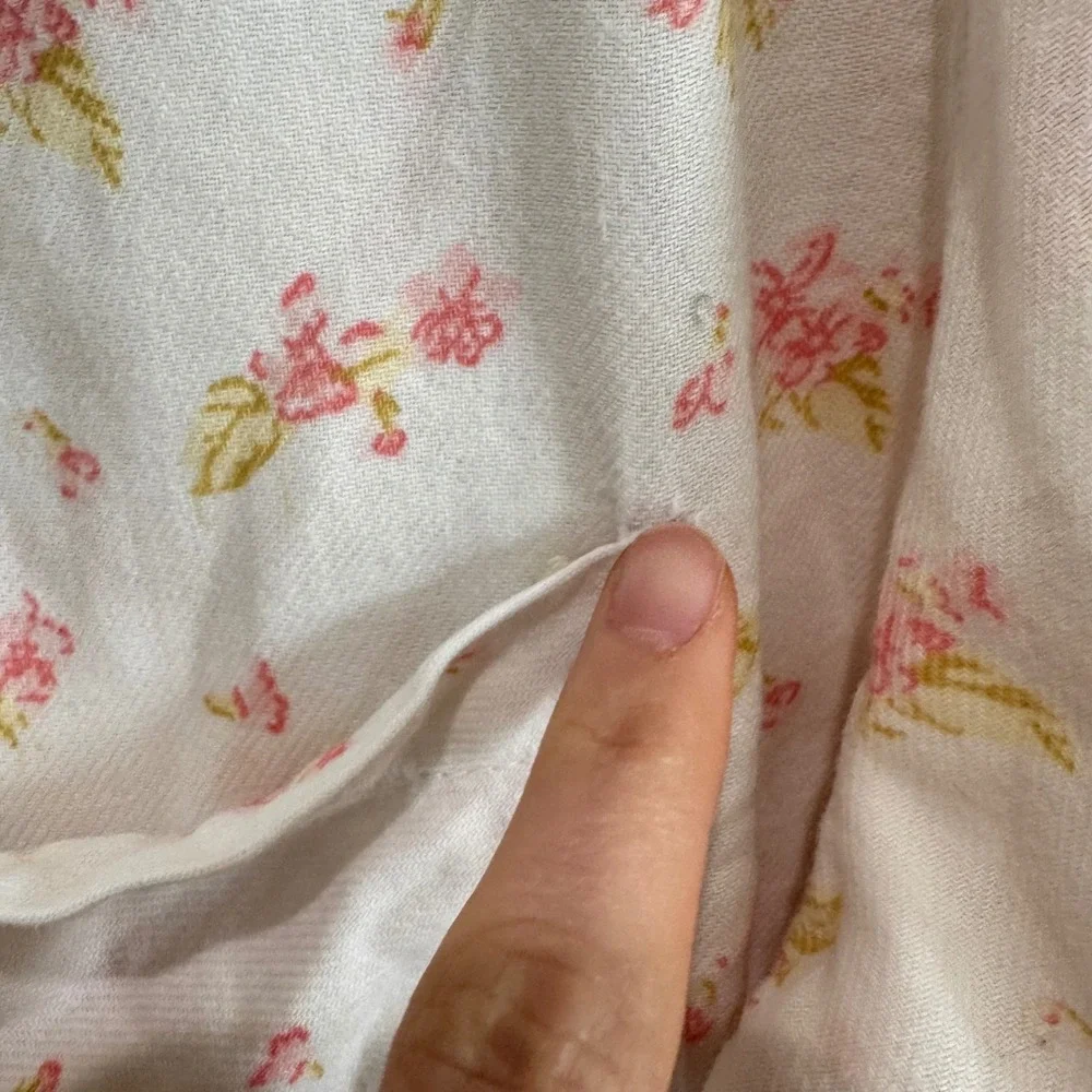 Vintage Victorias Secret Country Cottons Floral‎ Nightshirt White Pink M Cottage
